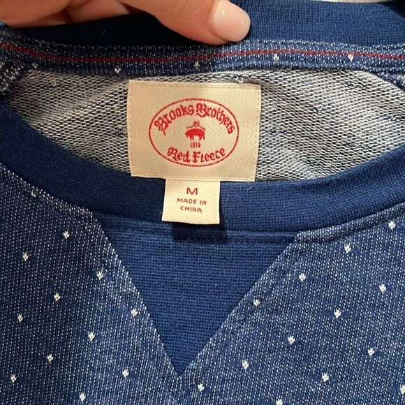 Brooks Brothers Red Fleece Sweater - Size Medium - Picture 3 of 5